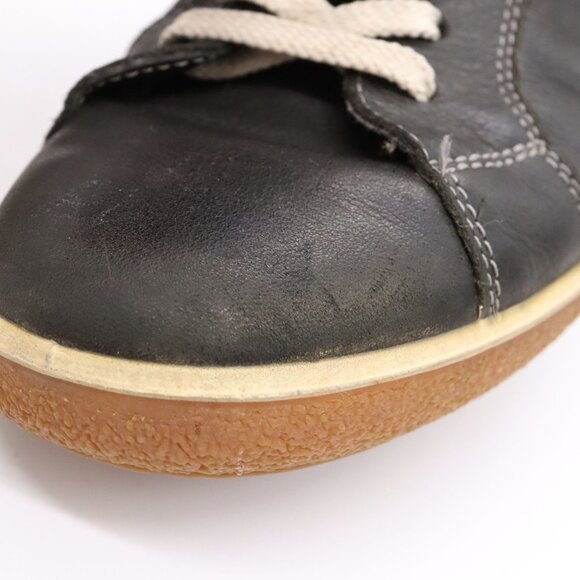 Ecco Womens Chase Shoes Size 7 Casual Walking Sneaker Black Leather Euro 37 - Picture 7 of 11